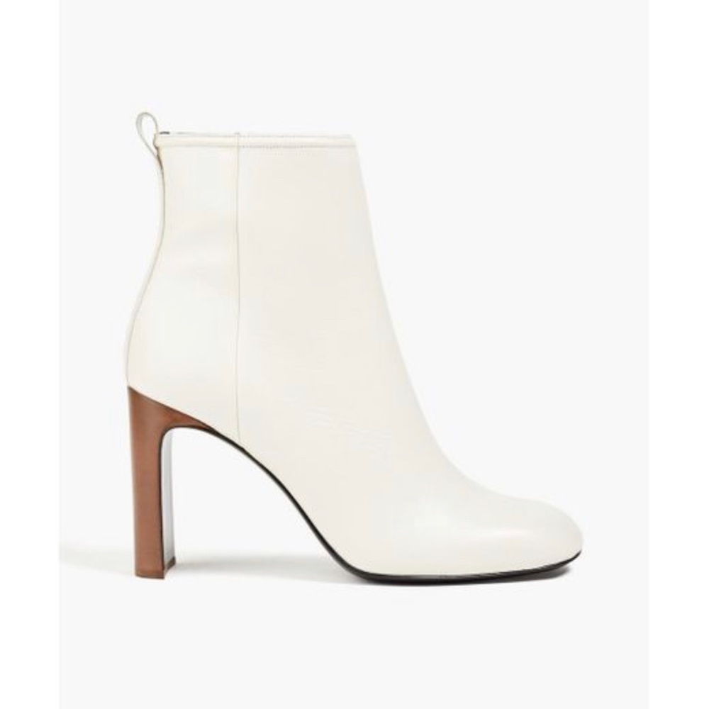 🆕RAG & BONE WHITE ELLIS LEATHER ANKLE BOOTIES SIZE 38